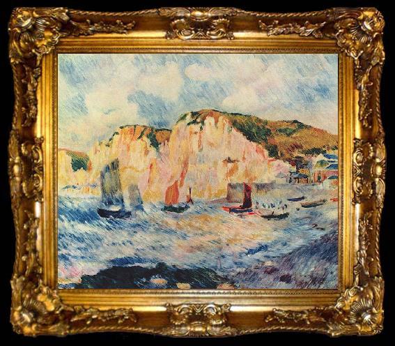 framed  Pierre-Auguste Renoir Meer und Klippen, ta009-2